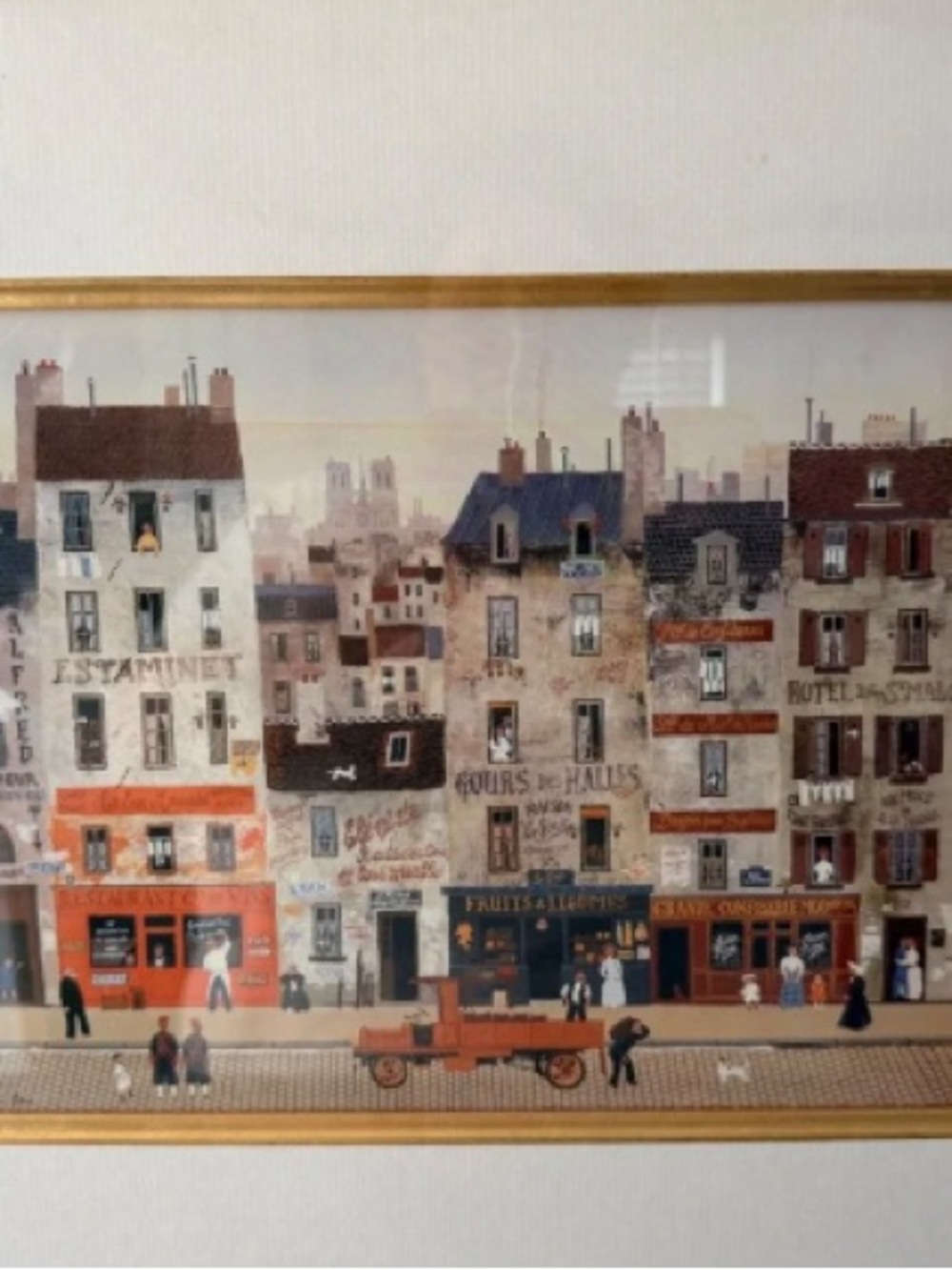 Michel Delacroix Vintage Paris Street Scene Art Print